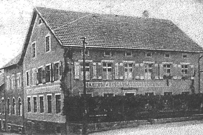 Hotel Bercher in Waldshut-Tiengen im Jahr 1911.