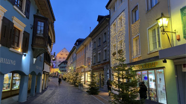 Tiengener Fußgängerzone im Winter
